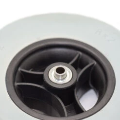 Roue Pleine 200 X 50 - Bandage Gris - Jante Noire - Pour Axe 8 Mm -Mon Univers Velo Magasin roue pleine 200 x 50 bandage gris jante noire pour axe 8 mm 4