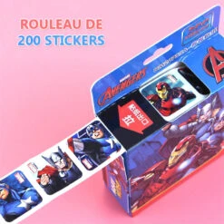 Rouleau De 200 Stickers AVENGERS Pour La Décoration Des Enfants à Vélo -Mon Univers Velo Magasin rouleau de 200 stickers avengers pour la decoration des enfants a velo 3