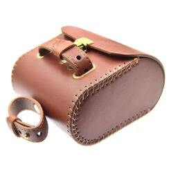 Sacoche De Selle Vélo Vintage En Cuir Brun -Mon Univers Velo Magasin sacoche de selle velo vintage en cuir brun 1