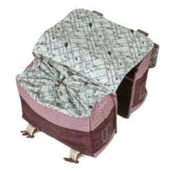 Sacoche Vélo Double Rouge Vintage 35L Boheme Basil -Mon Univers Velo Magasin sacoche velo double rouge vintage 35l boheme basil 3