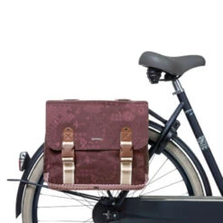 Sacoche Vélo Double Rouge Vintage 35L Boheme Basil -Mon Univers Velo Magasin sacoche velo double rouge vintage 35l boheme basil 4