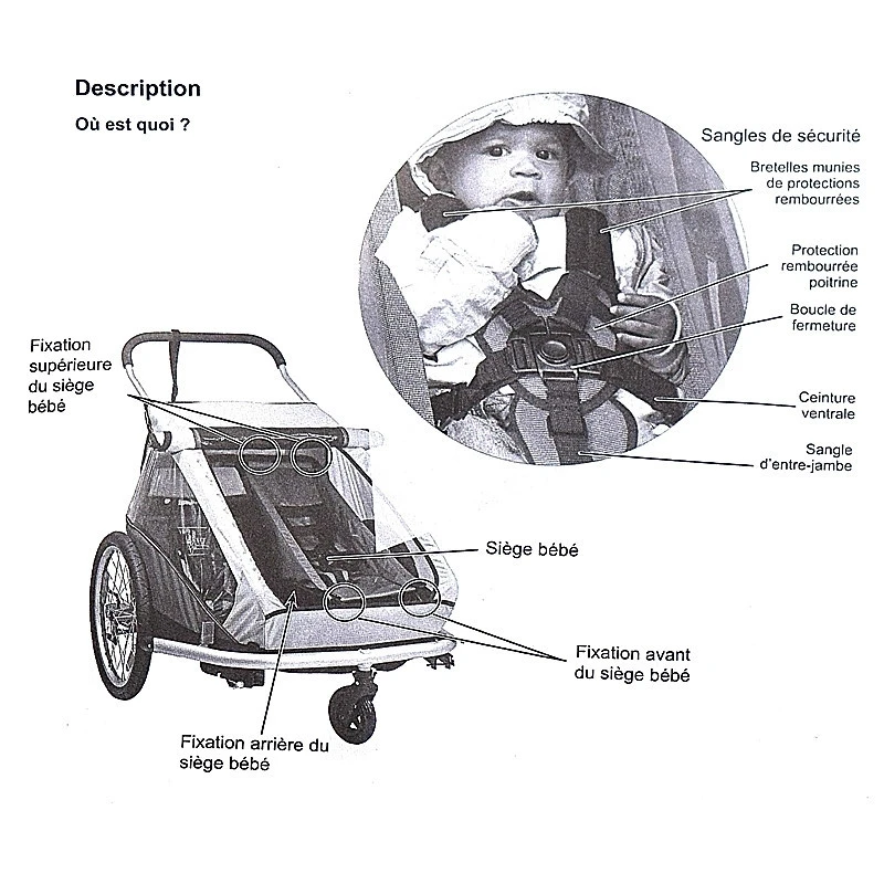 Siège Hamac Pour Remorque Vélo Croozer Jusqu'à 2015 2 Siège Hamac Pour Remorque Vélo Croozer Jusqu'à 2015 – Image 2