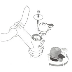 Sonnette De Potence Mirrycle Headset Mount 270 -Mon Univers Velo Magasin sonnette de potence mirrycle headset mount 270 2