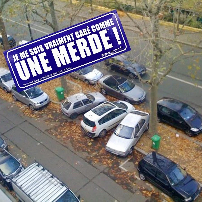 Sticker Garé Comme Une Merde - Violet 2 Sticker Garé Comme Une Merde - Violet – Image 2