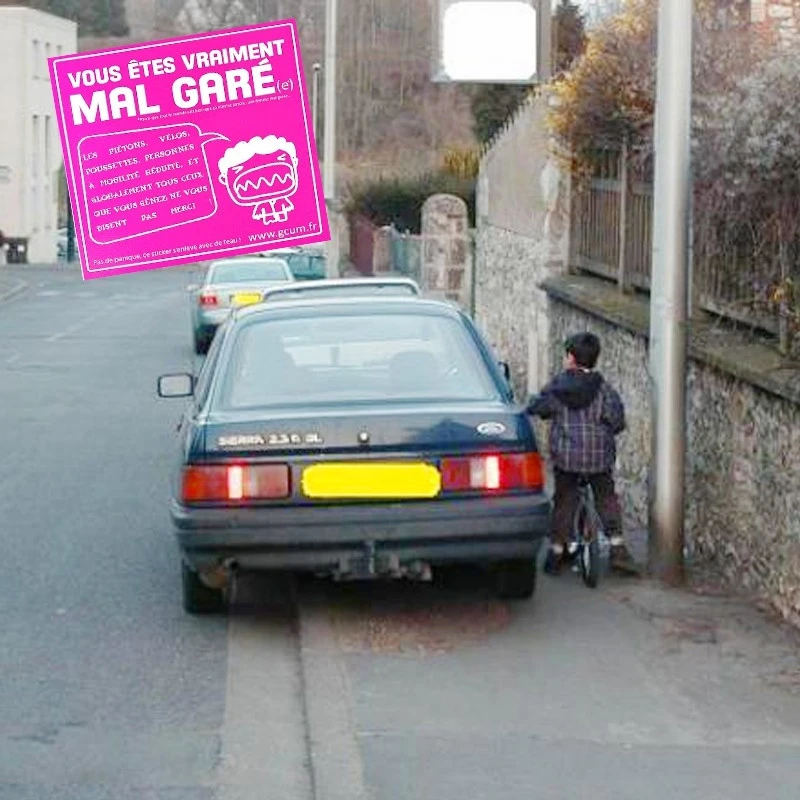 Sticker Vous êtes Vraiment Mal Garé 2 Sticker Vous êtes Vraiment Mal Garé – Image 2