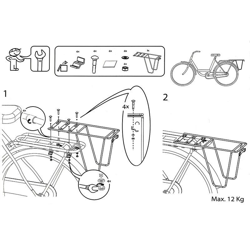 Support Supplémentaire Sur Porte-bagage Vélo - Steco 3 Support Supplémentaire Sur Porte-bagage Vélo - Steco – Image 3